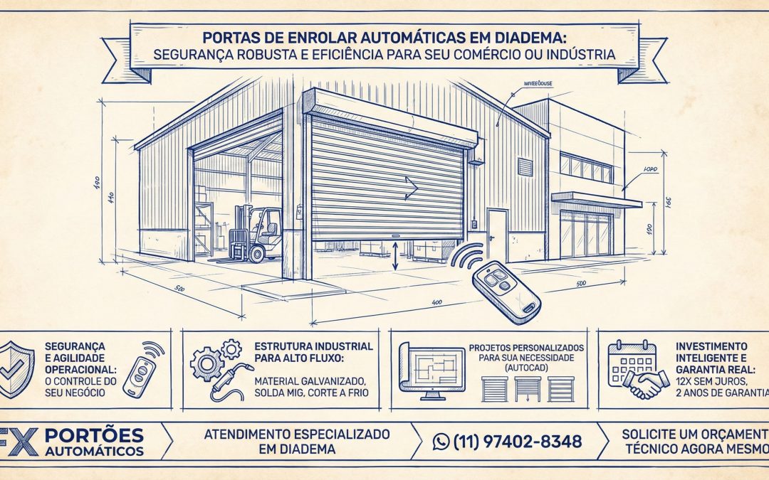 Portas de Enrolar Automáticas em Diadema: Segurança Robusta e Eficiência para seu Comércio ou Indústria